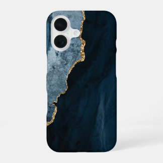 PixDezines WATERCOLOR AGATE SLATE BLUE iPhone 16 Case