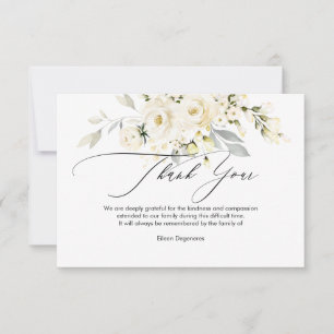 PixDezines Watercolor Alabaster Roses Bereavement Invitation