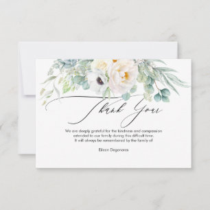 PixDezines Watercolor Anemone Peonies Bereavement Invitation