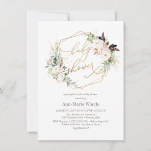 PixDezines Watercolor Blush Roses Baby Shower Invi Invitation