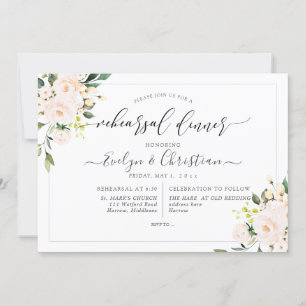 PixDezines Watercolor Blush Roses Invitation