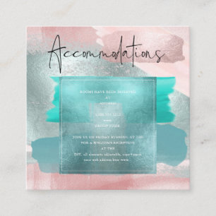 PixDezines Watercolor Blush Sage Accommodations Enclosure Card