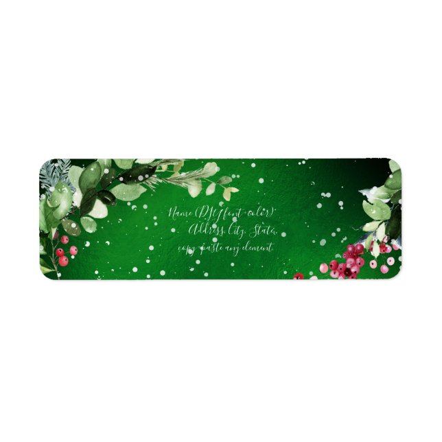 PixDezines Watercolor Christmas Winter Wreath (Front)