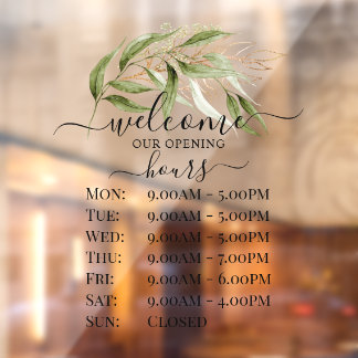 PixDezines Watercolor Eucalyptus Sprig Store Hours