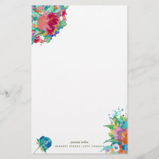 PixDezines Watercolor Floral/DIY background Stationery