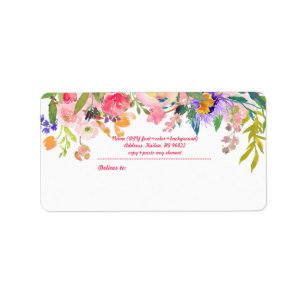 PixDezines Watercolor Floral/Peonies Label