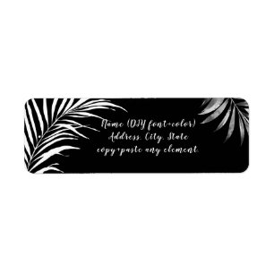 PixDezines Watercolor Foliage Palm, white Greenery