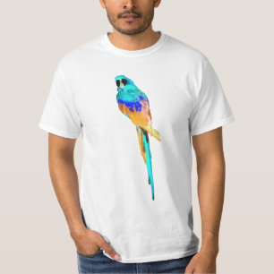 PixDezines watercolor macaw/blue T-Shirt