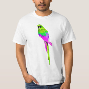 PixDezines watercolor macaw/hot pink T-Shirt