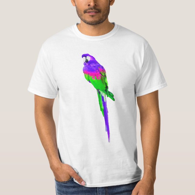 PixDezines watercolor macaw/purple T-Shirt (Front)