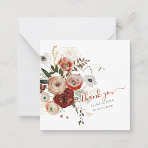 PixDezines Watercolor Marsala Red Autumn Love Note Card