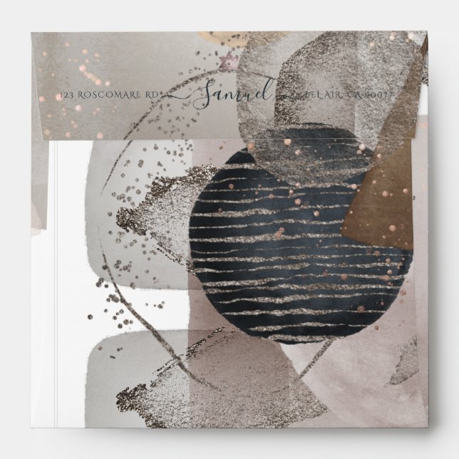 PixDezines Watercolor Modern Abstract Shapes Envel Envelope (Back (Top Flap))