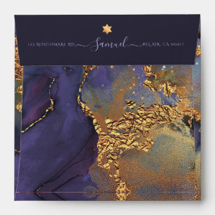 PixDezines Watercolor Modern Galaxy Abstract Envelope