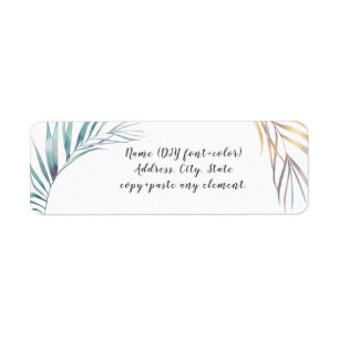 PixDezines Watercolor Palm Fronds, Greenery