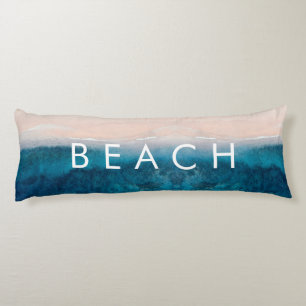 PixDezines watercolor PINK SAND BEACH Body Cushion