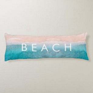 PixDezines watercolor PINK SAND BEACH Body Cushion