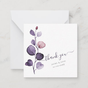 PixDezines Watercolor Purple Fall Eucalyptus Card
