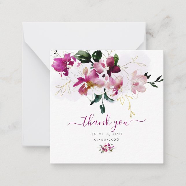 PixDezines Watercolor Sweetpeas Cherry Red Card (Front)