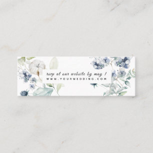PixDezines Watercolor Winter Botanical RSVP Mini Business Card