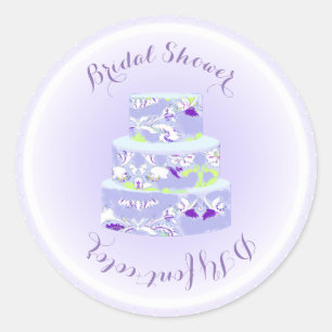 PixDezines wedding cake/bridal shower/DIY Classic Round Sticker