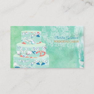 PixDezines wedding cakes/watercolor affects Business Card