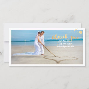 PixDezines wedding photo thank you/DIY background Thank You Card