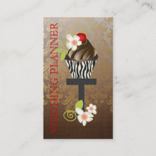 PixDezines, Wedding Planner+Fidora Damask Business Card