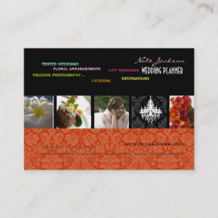 PixDezines wedding planners/diy colours+fonts Business Card