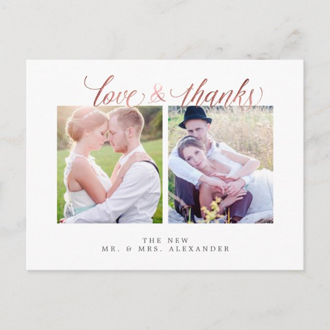 PixDezines Wedding Thank You/Fun Script Postcard (Front)