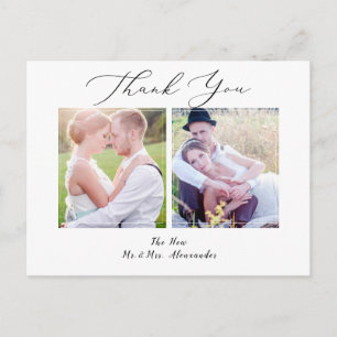 PixDezines Wedding Thank You/Luxe Calligraphy Postcard