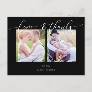 PixDezines Wedding Thank You/Modern Calligraphy Announcement Postcard