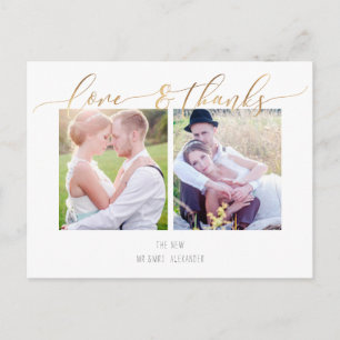PixDezines Wedding Thank You/Modern Calligraphy Postcard