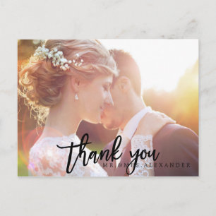 PixDezines Wedding Thank You/Modern Script Postcard