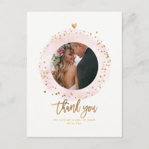 PixDezines Wedding Thank You Watercolor Frame  Postcard