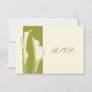 PixDezines white calla lilies/diy background RSVP Card