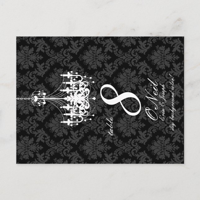 PixDezines White Chandelier+DIY background colour Postcard (Front)