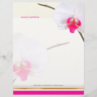 PixDezines White Orchid 2 | Perfect Bride Letterhead