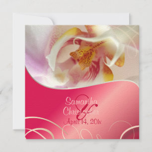 PixDezines White Orchid Pale Pink + White Invitation