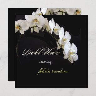 PixDezines White Orchids Bridal Shower Invitation