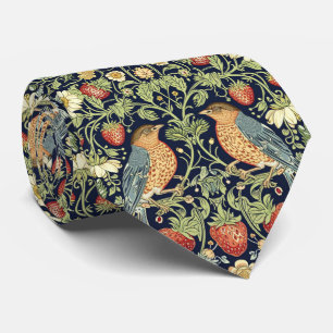 PixDezines William Morris Strawberry Thief Pink Tie