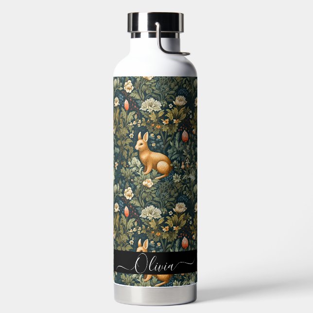 PixDezines William Morris Woodland Water Bottle (Left)