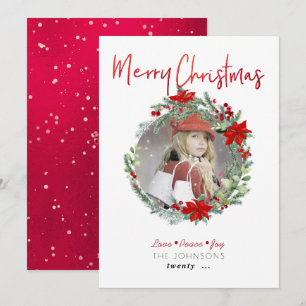 PixDezines Winter Wreath Christmas Greetings Invitation