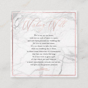 PixDezines Wishing Well, Calligraphy Rose Gold Enclosure Card