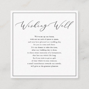 PixDezines Wishing Well, Luxury Calligraphy Enclosure Card