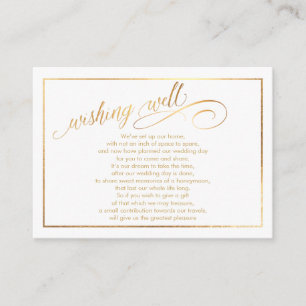PixDezines Wishing Well/Marble /White+Gold Enclosure Card