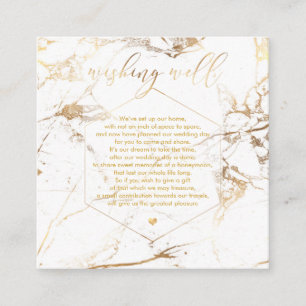 PixDezines Wishing Well/Marble /White+Gold Enclosure Card