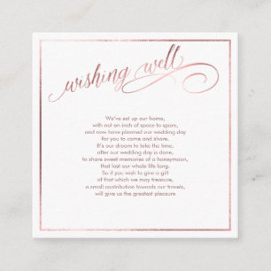 PixDezines Wishing Well/Marble /White+Rose Gold Enclosure Card