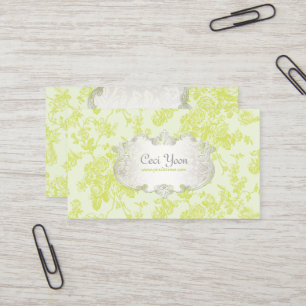 PixDezinves toile/green roses/DIY background Business Card