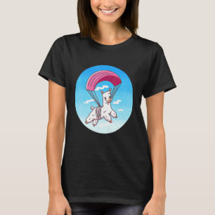 Pixel Alpaca Skydiving T-Shirt