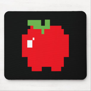Pixel Apple 80s Retro Arcade Video Game Halloween  Mouse Pad